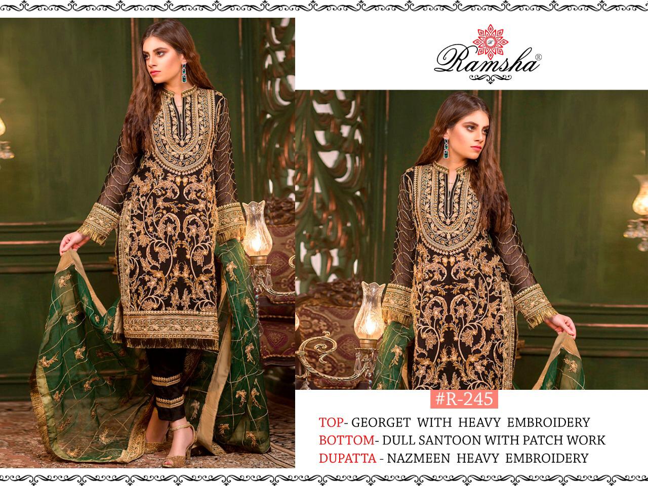 Ramsha R 245 Single Hit Design Manufacturer Traders Surat