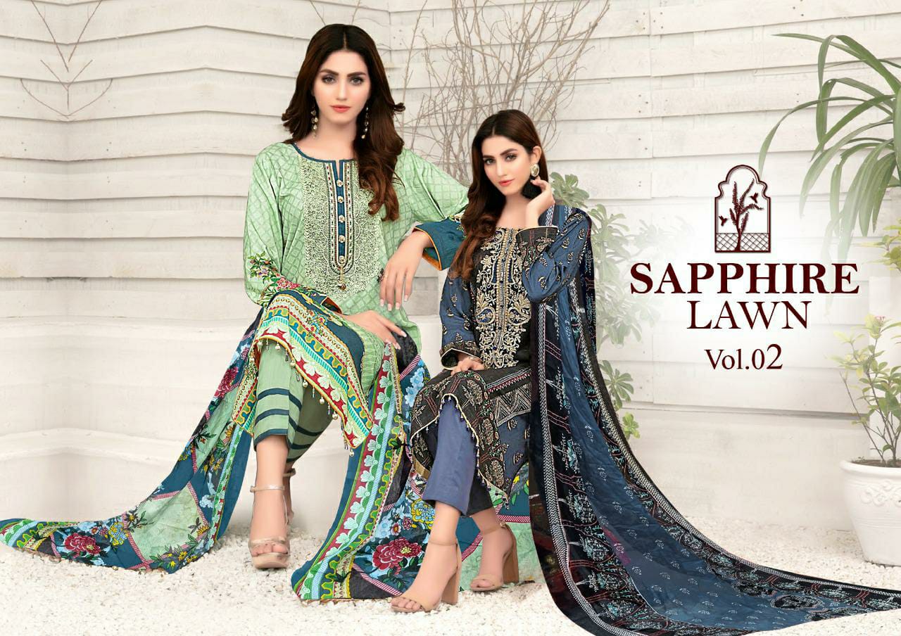 Sapphire Lawn Vol 2 By Mariya B Lawn Manufacturer And Dealer From All Over India