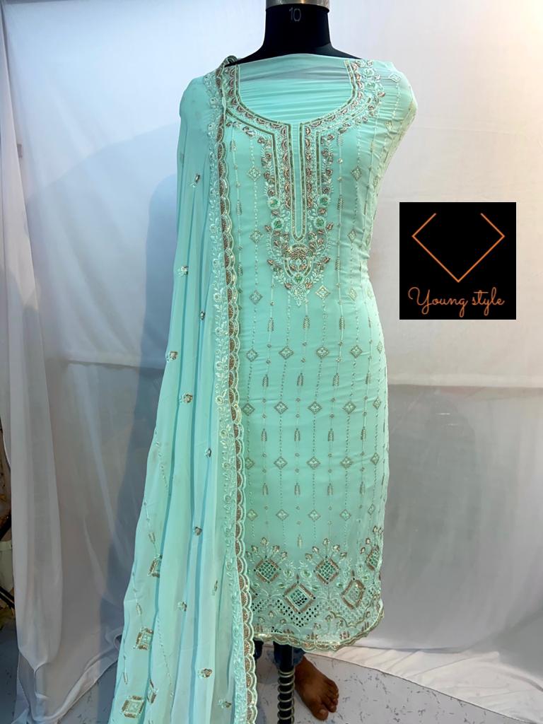 Non Catalog Design New Georgette Suit Dealer And Exporter Surat