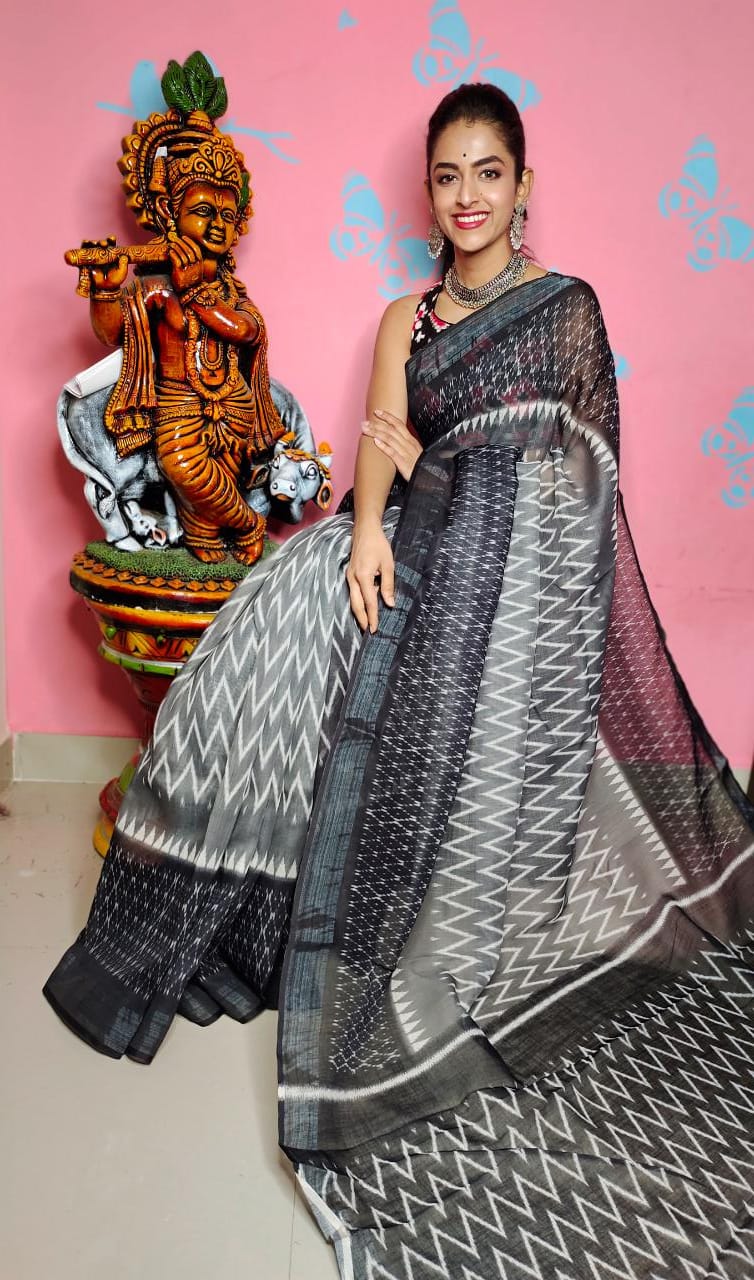 Pure Linen Saree Party Wear Collection By Nitya Nx Single And Set Stockiest And Supplier From Surat