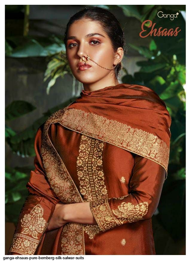 Ehsaas By Ganga Pure Silk Suit Dealer From India