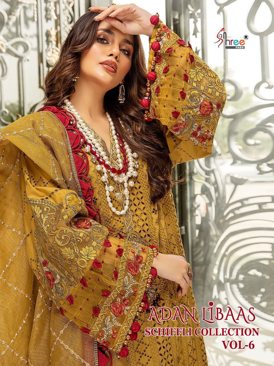 Adan Libaas Schiffli Collection Vol 6 By Shree Fabs Dealer And Exporter Surat Gujarat