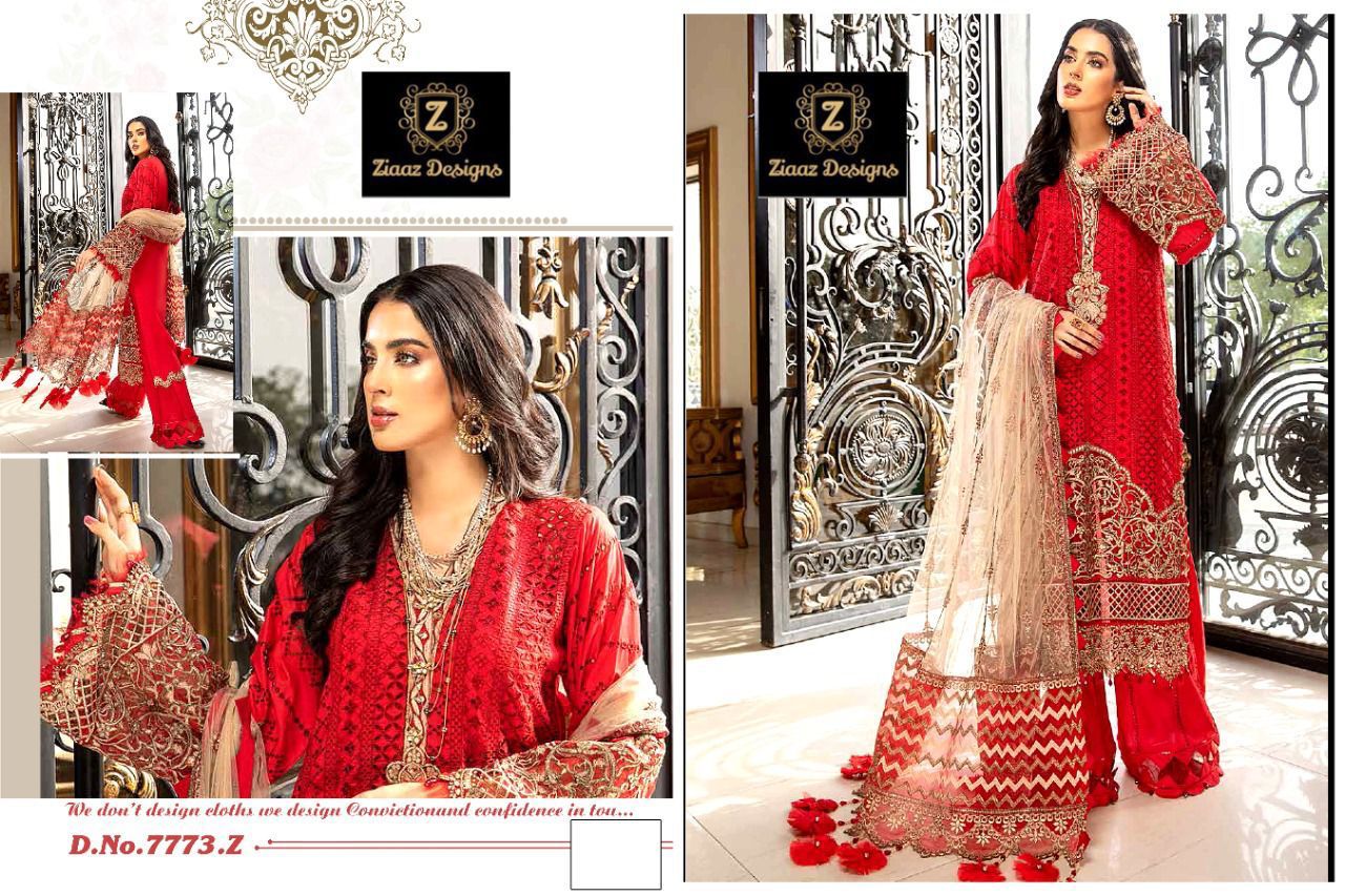 Aliza D No 7773y And 7773z By Ziaaz Designs Single And Set Stockiest And Supplier From Surat