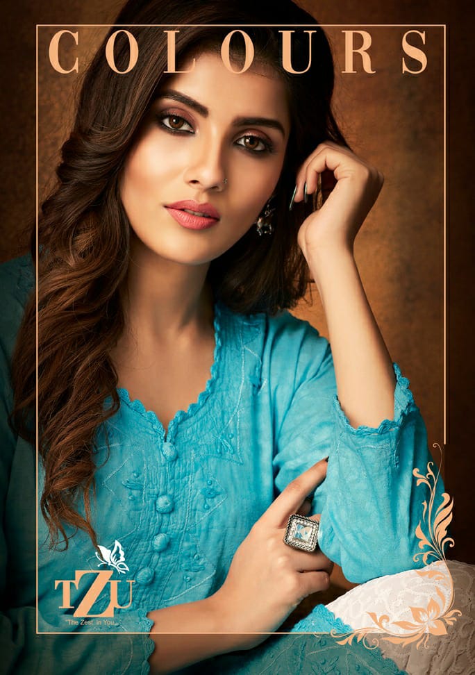 Colours Top With Plazzo By Tzu Dealer From India