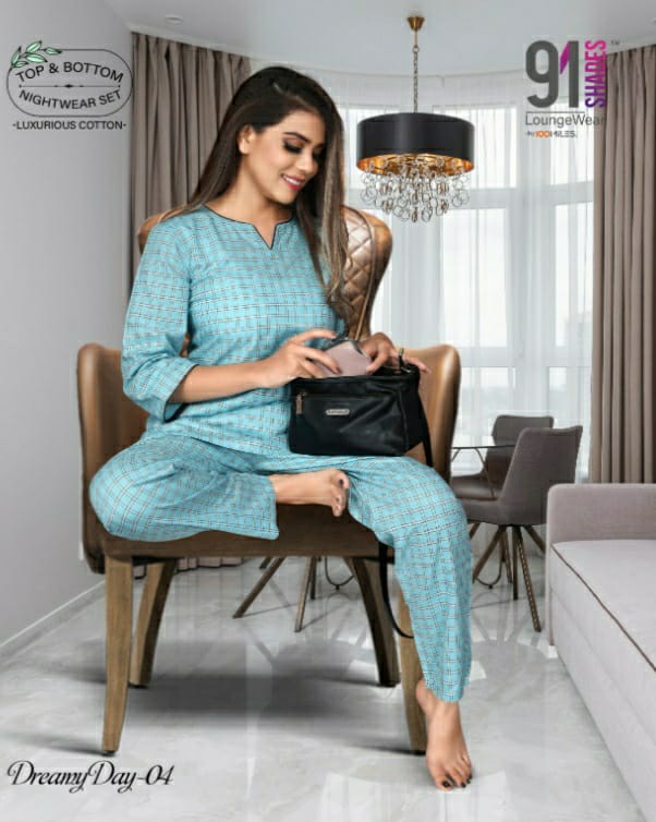 Dreamy Day By 91 Shades Cotton Stylish Night Suit Wholesale Supplier Traders In Surat