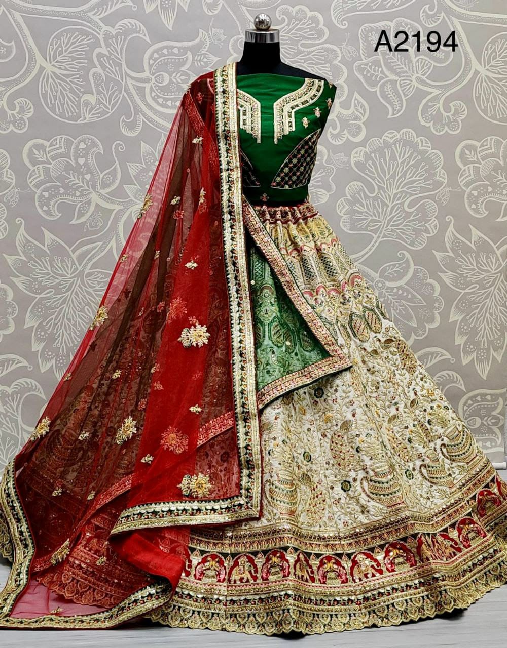 Indian Panetar Lehangacholi For Bride D No A2194 Single Available Manufacturer And Exporter Surat