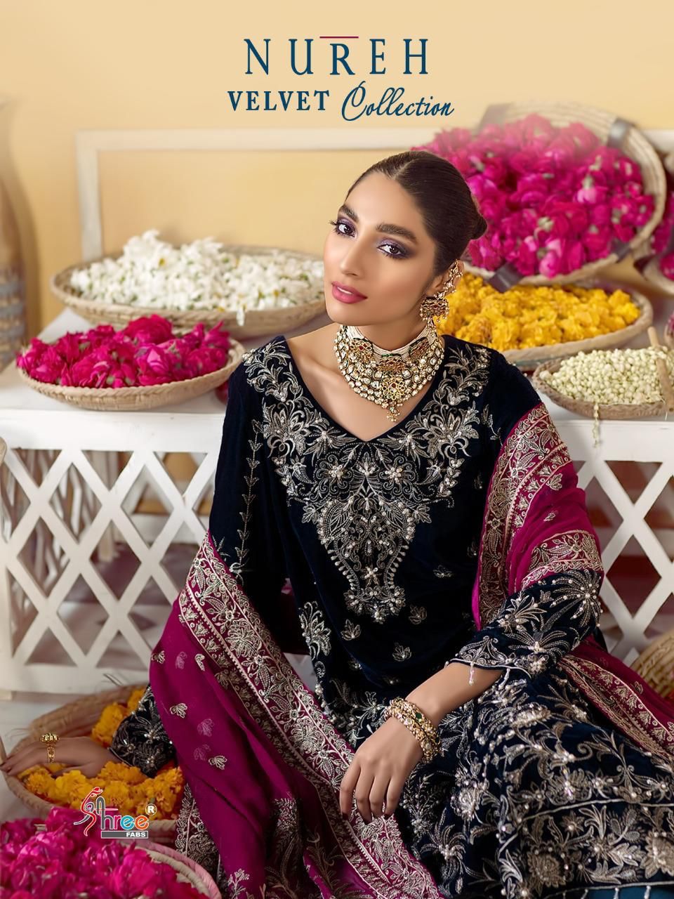 Nureh Velet Collection By Shree Fabs Dealer And Exporter Surat Gujarat