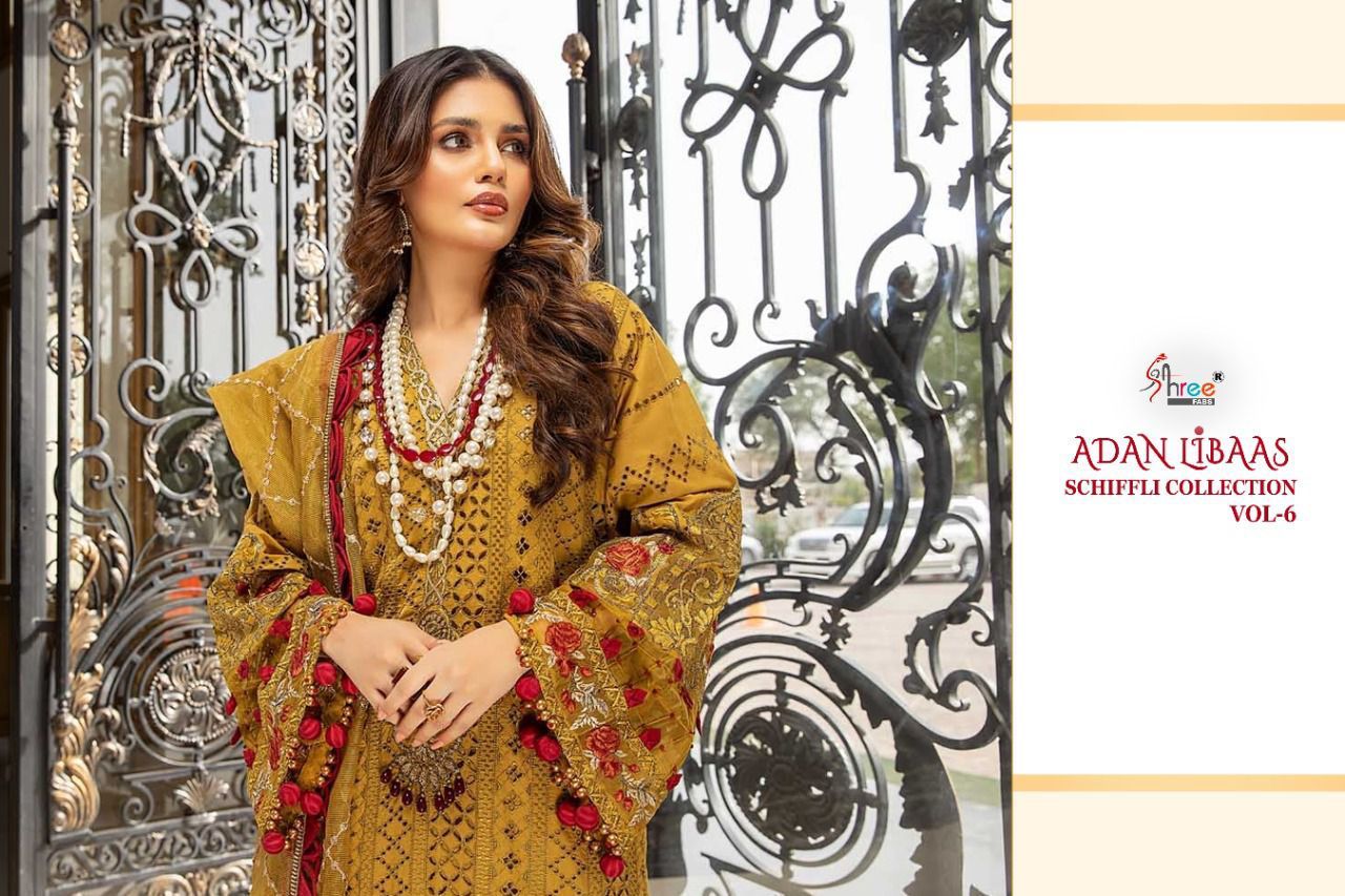 Adan Libaas Schiffli Collection Vol 6 By Shree Fabs Dealer And Exporter Surat Gujarat