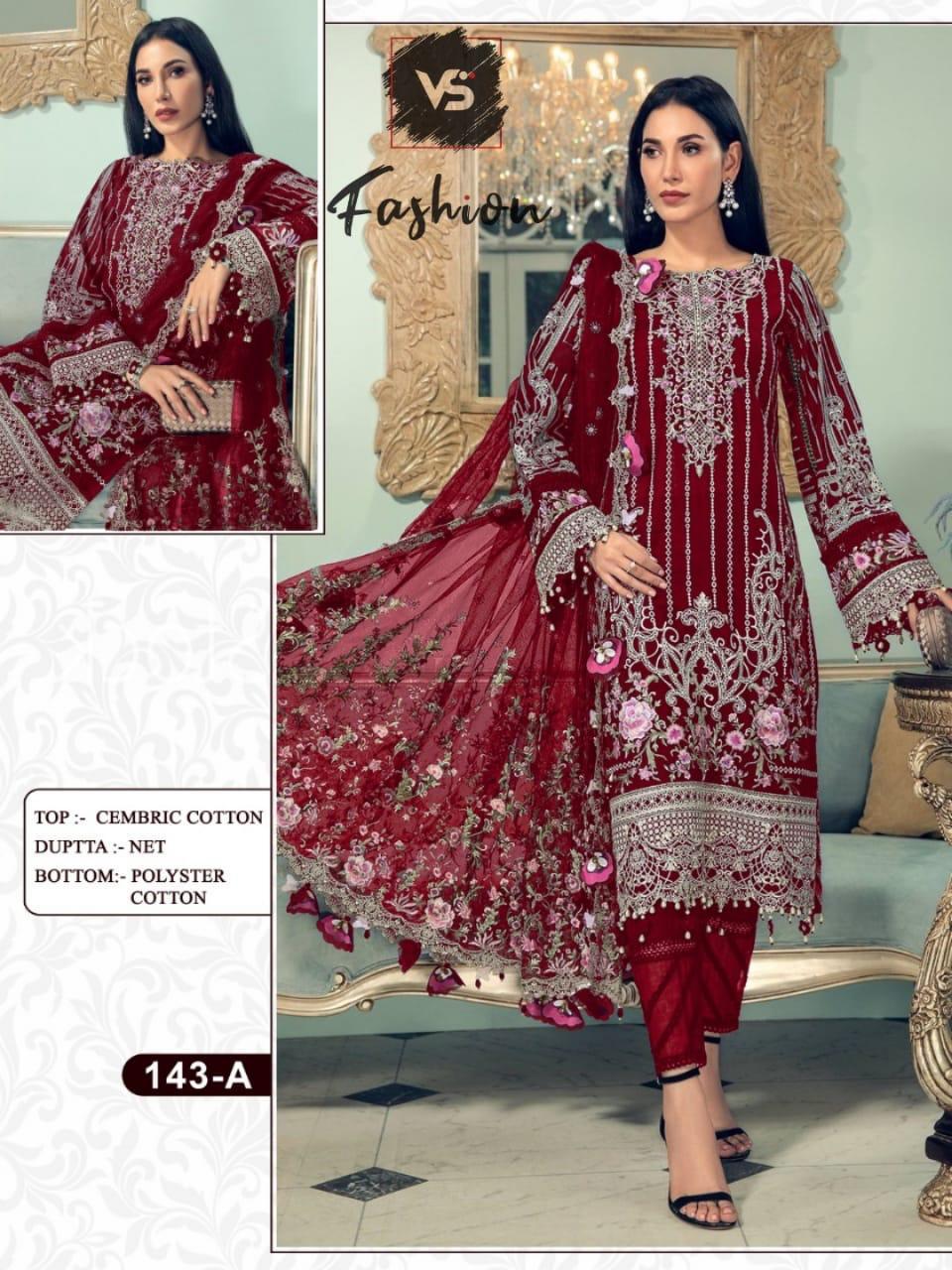 Vs Fashion D No 143 Cotton Suit Single And Set Stockiest And Supplier From Surat