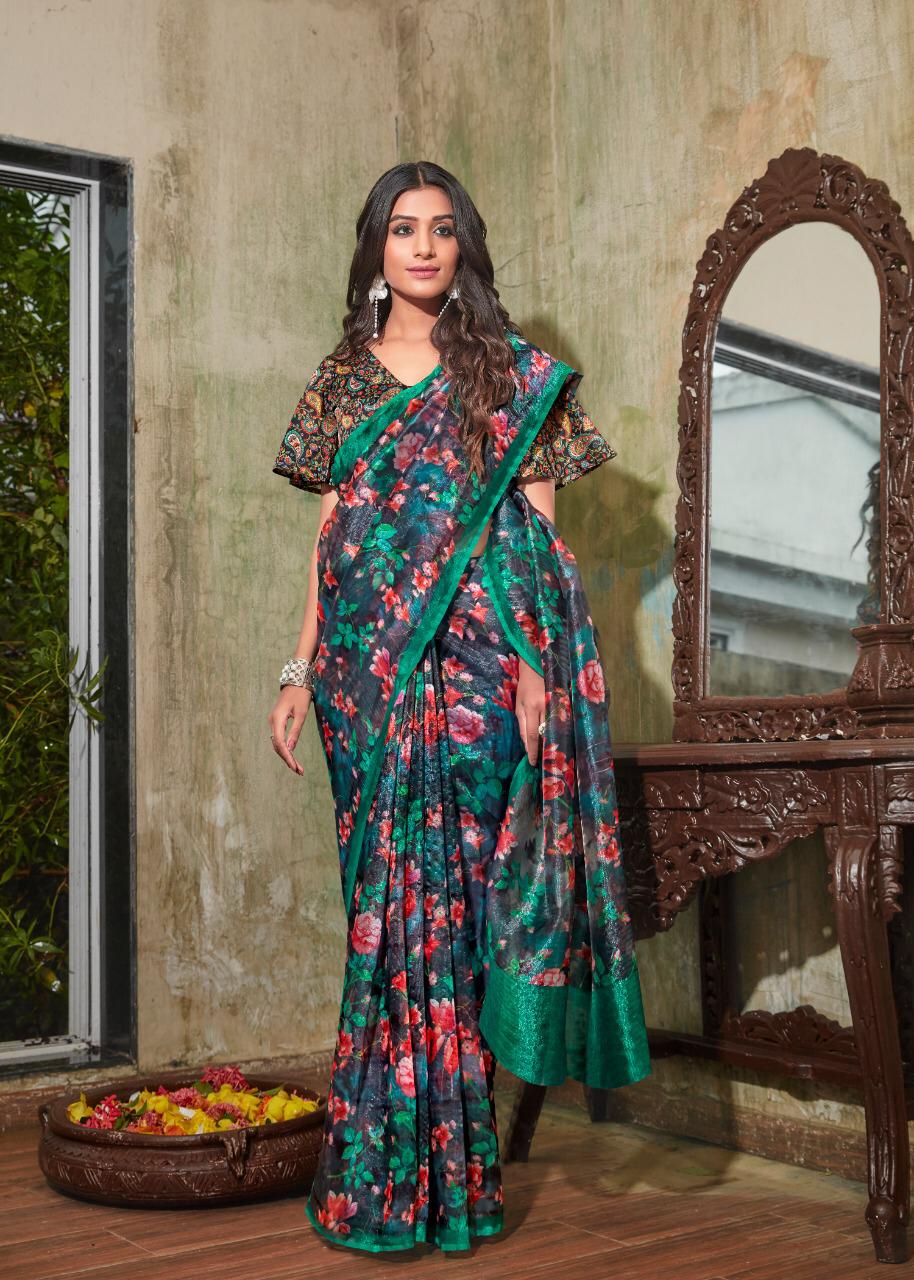 Organza Digital Saree Single And Set Stockiest And Supplier From Surat