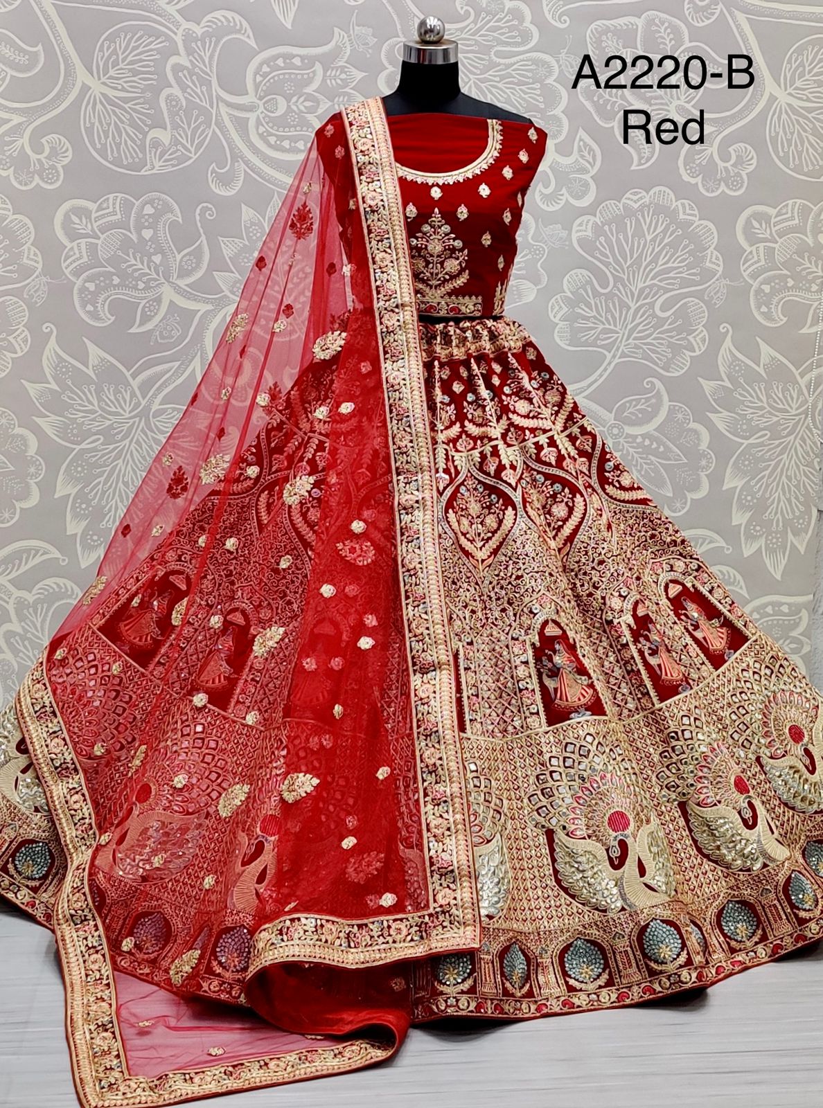 New Bridal Lehanga Choli D No A2220 Single And Set Stockiest And Supplier From Surat