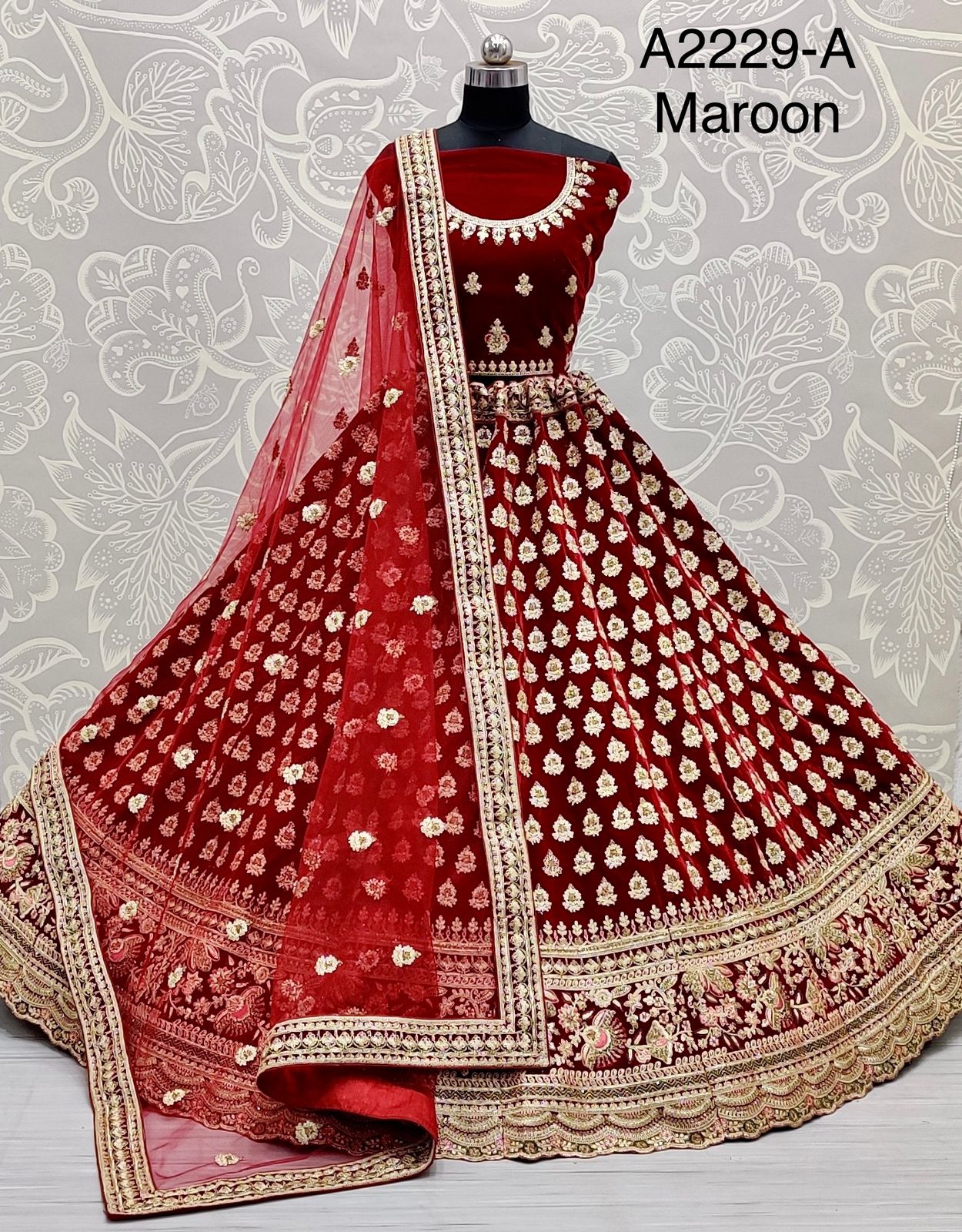 New Designer Velet Lehanga Choli Single And Set Stockiest And Supplier From Surat