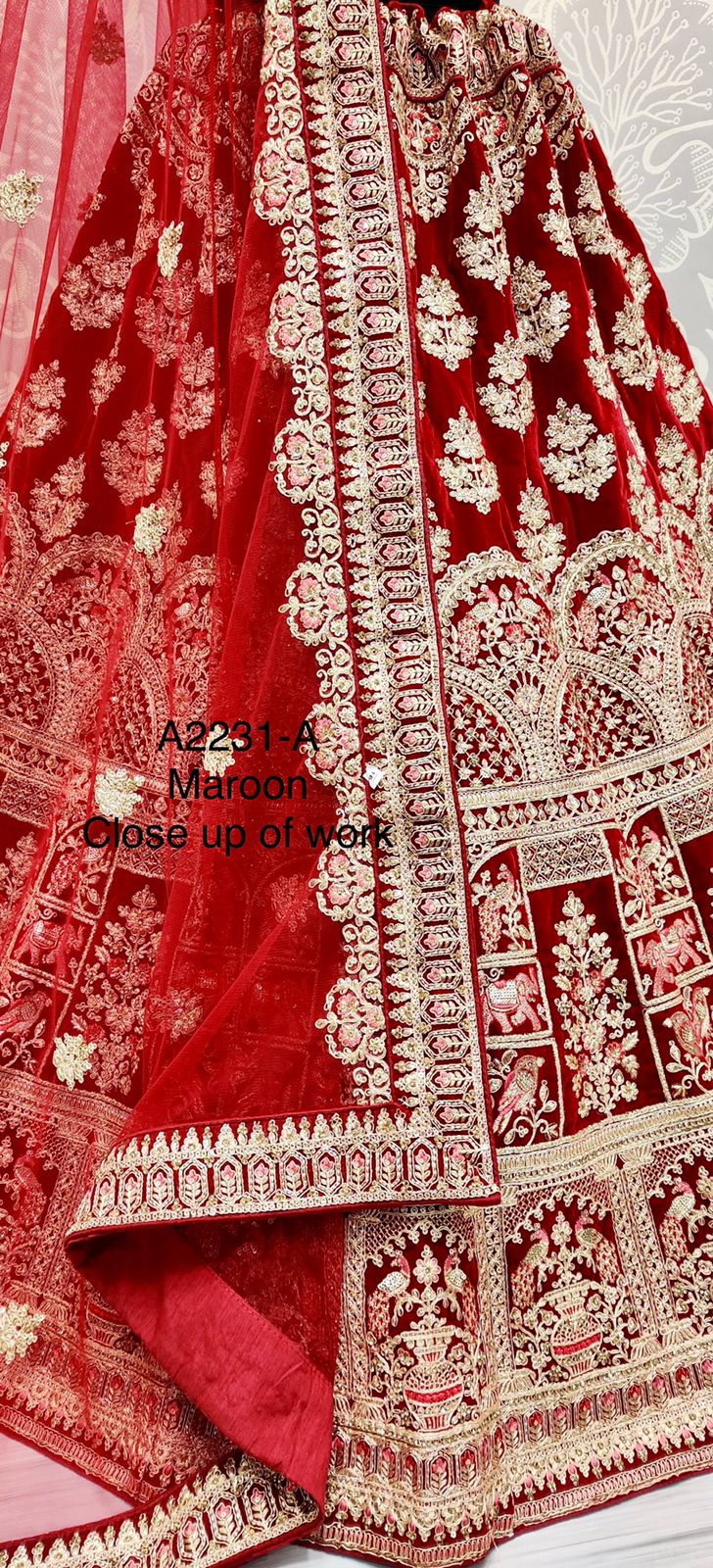 Pure Velet Lehanga Choli A2231 Single And Set Stockiest And Supplier From Surat
