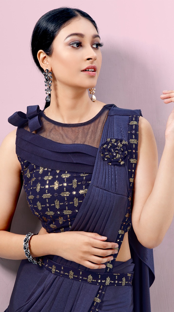 New Party Wear Saree D No 1015736 Readymade Saree Single And Set Stockiest And Supplier From Surat