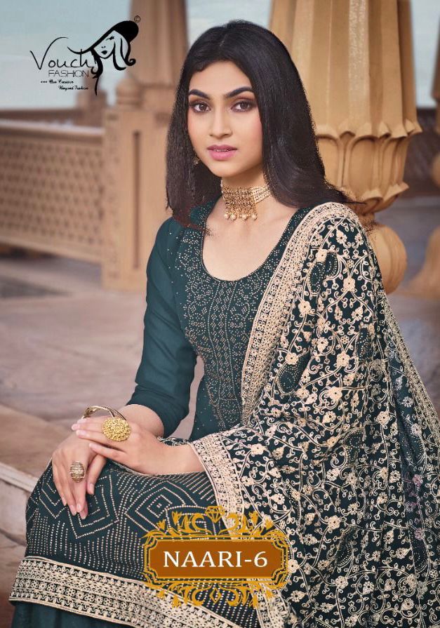 Naari Vol 6 Series 6001 To 6006 By Vouch Fashion Single And Set Stockiest And Supplier From Surat
