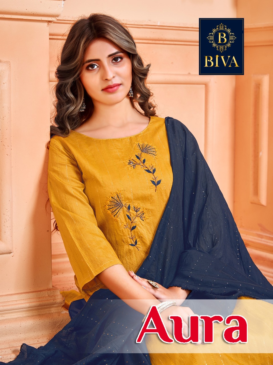 Aura By Biva Kurti Bottom With Dupatta Single Avilable Wholesaler Supplier From Surat