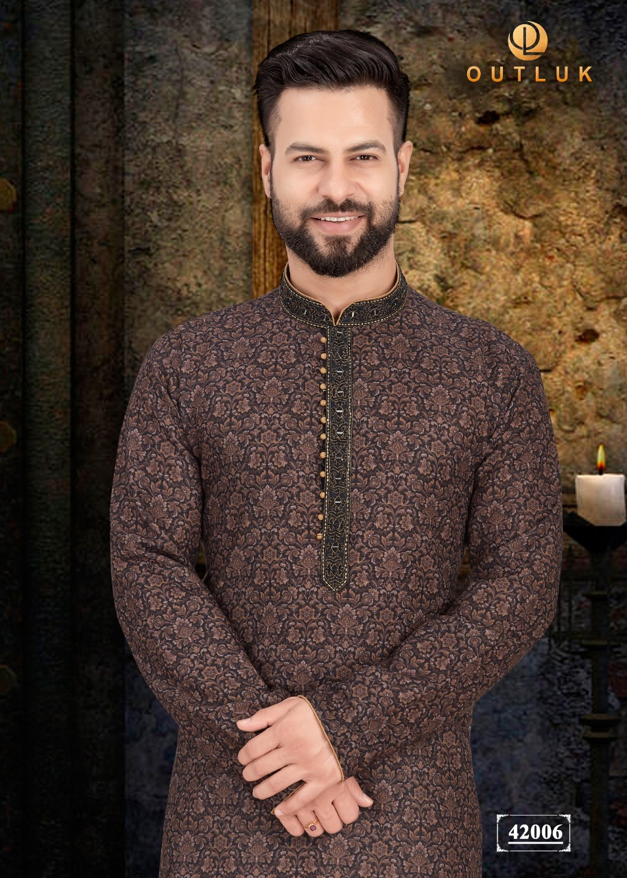 Outlook Vol 42 By Outlook Kurta Pajama Collection Single And Set Wholesaler Supplier From Surat