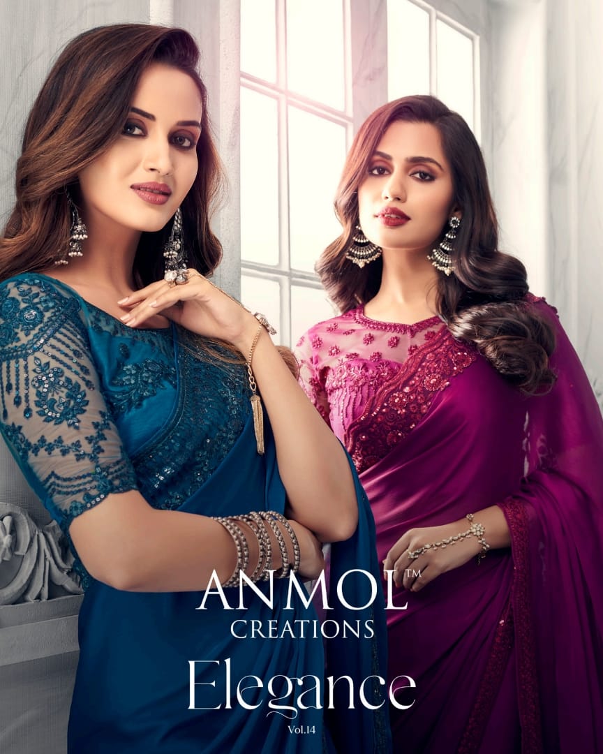 Elegance Vol 14 By Anmol Creation Series 10001 To 10016 Single And Set Stockiest And Supplier From S...