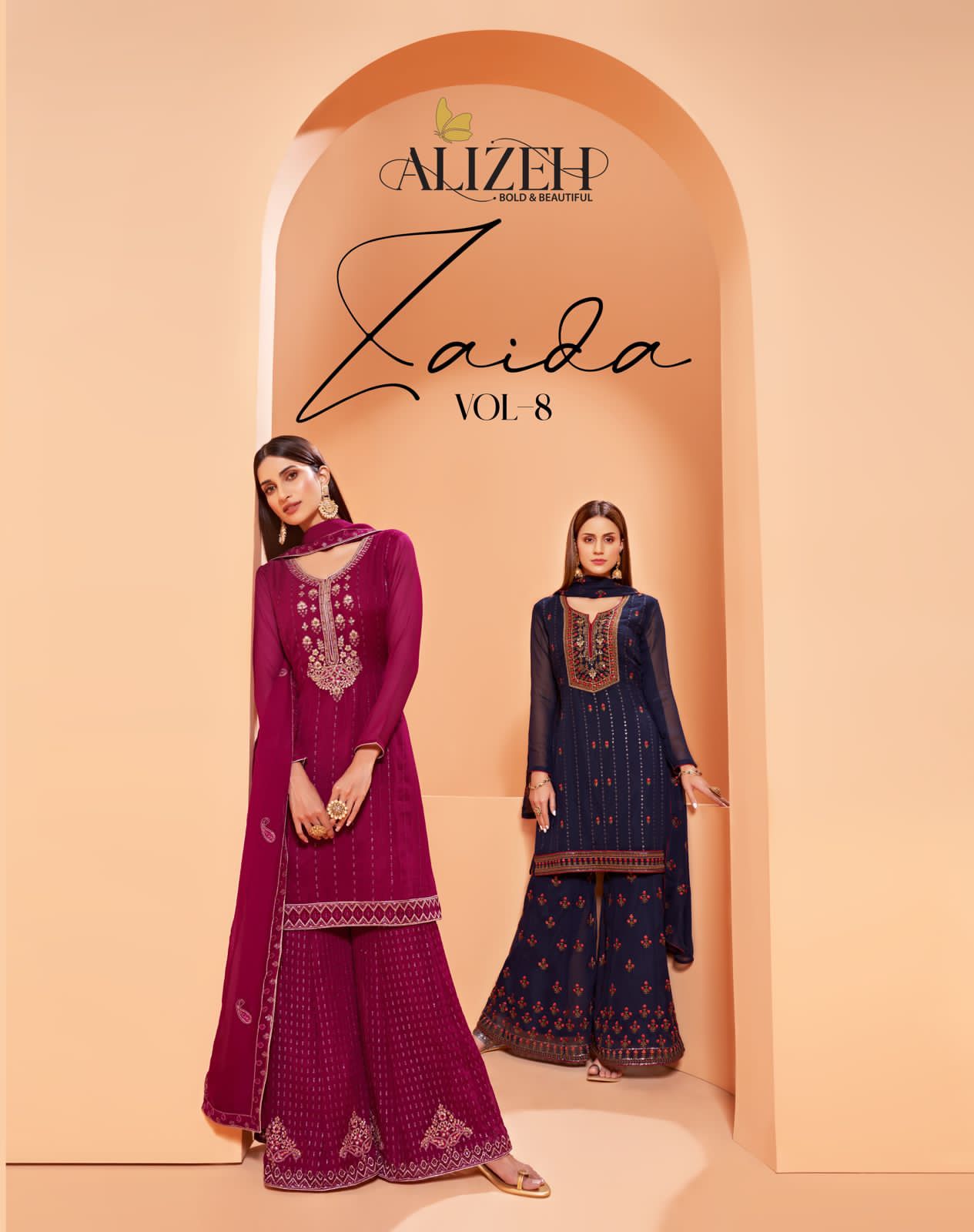 Zaida Vol 8 By Alizeh Official Single And Set Stockiest And Supplier From Surat