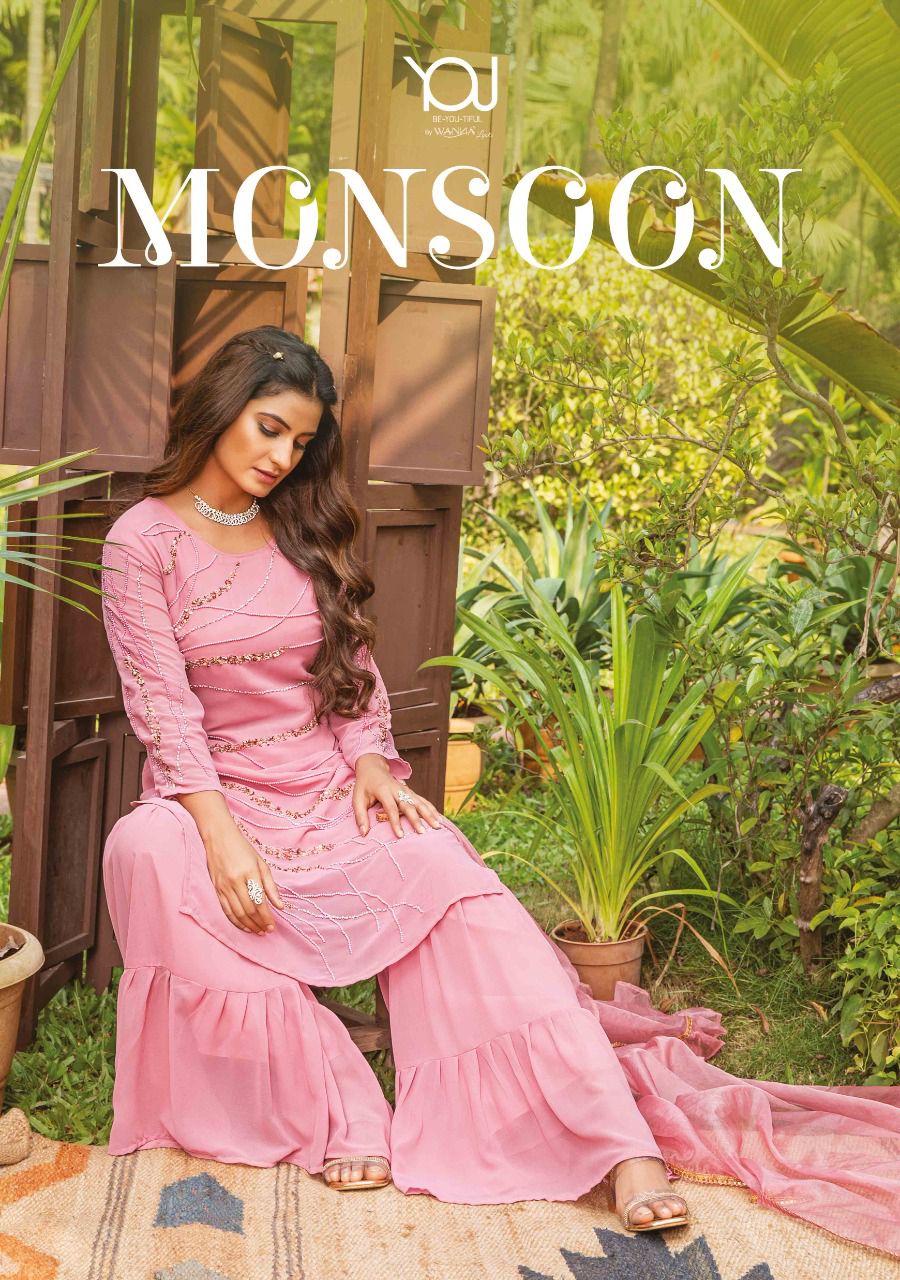 Monsoon By Wanna Kurti With Sharara And Dupatta Wholesaler Supplier From Surat