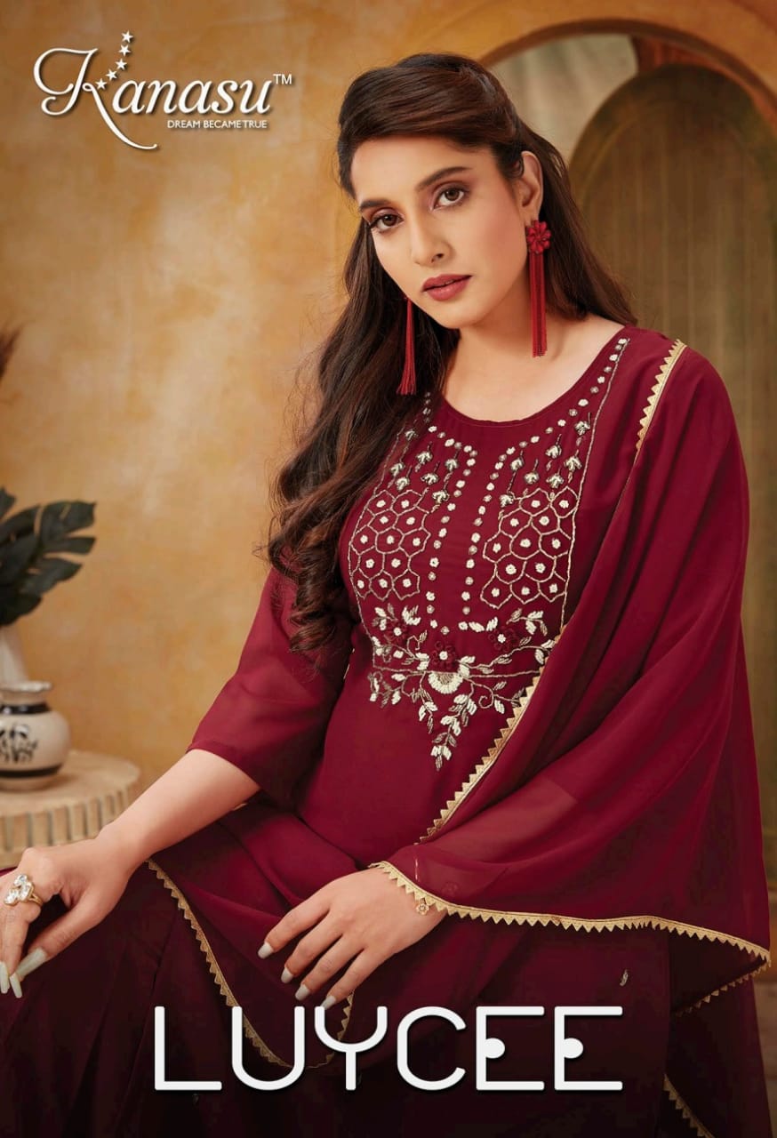 Luycee By Kanasu Kurti Kurti With Sharara With Dupatta Wholesaler Supplier From Surat