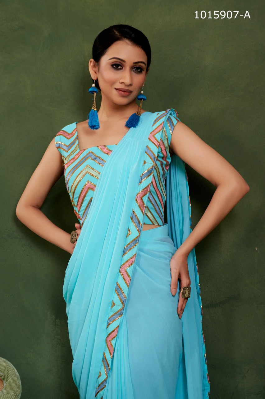 Ready To Wear Saree D No 1015907 Single And Set Stockiest And Supplier From Surat