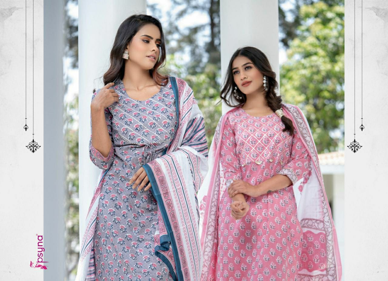 Cotton Candy Top Bottom With Dupatta By Psyna Dealer And Exporter Surat Gujarat