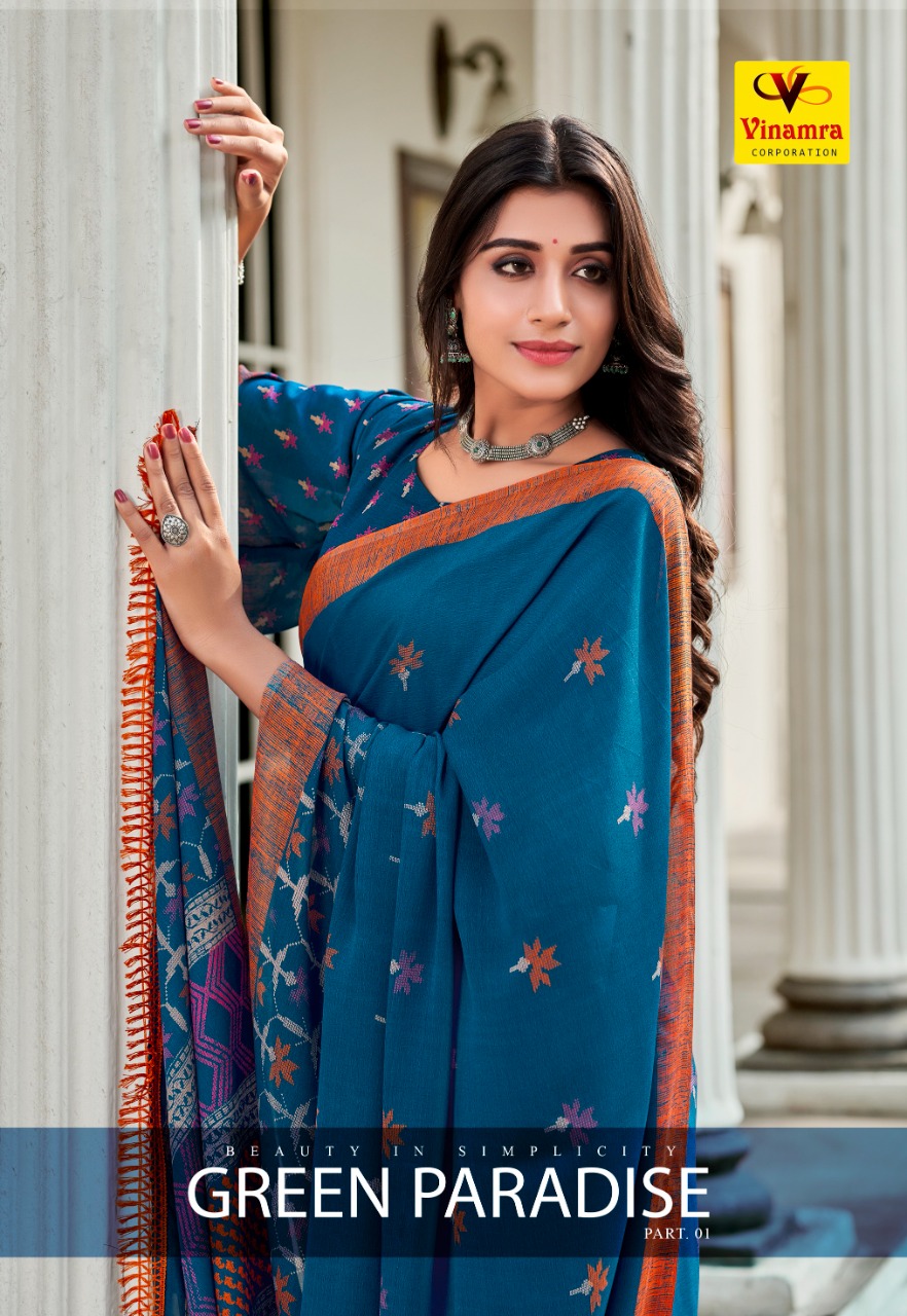 Green Paradise By Vinamra Corporation Designer Saree Single And Set Stockiest And Supplier From Sura...