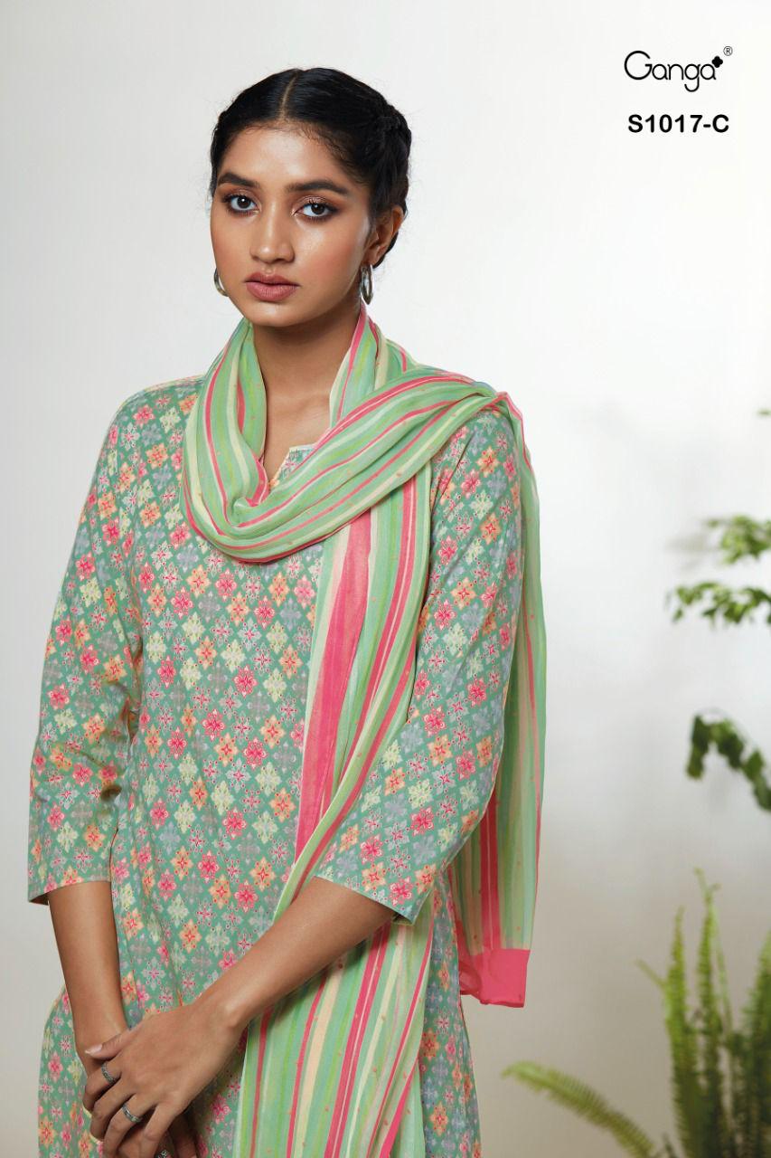 Timila 1017 By Ganga Designer Suits Wholesale Suppliers And Dealer From India