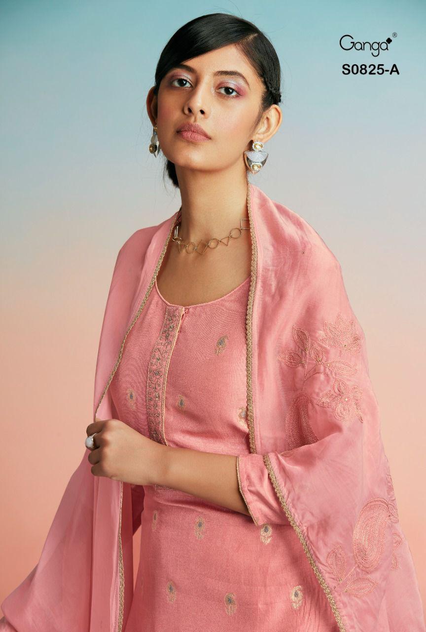Inara 825 By Ganga Designer Silky Suit Wholesale Supplier Traders In Surat