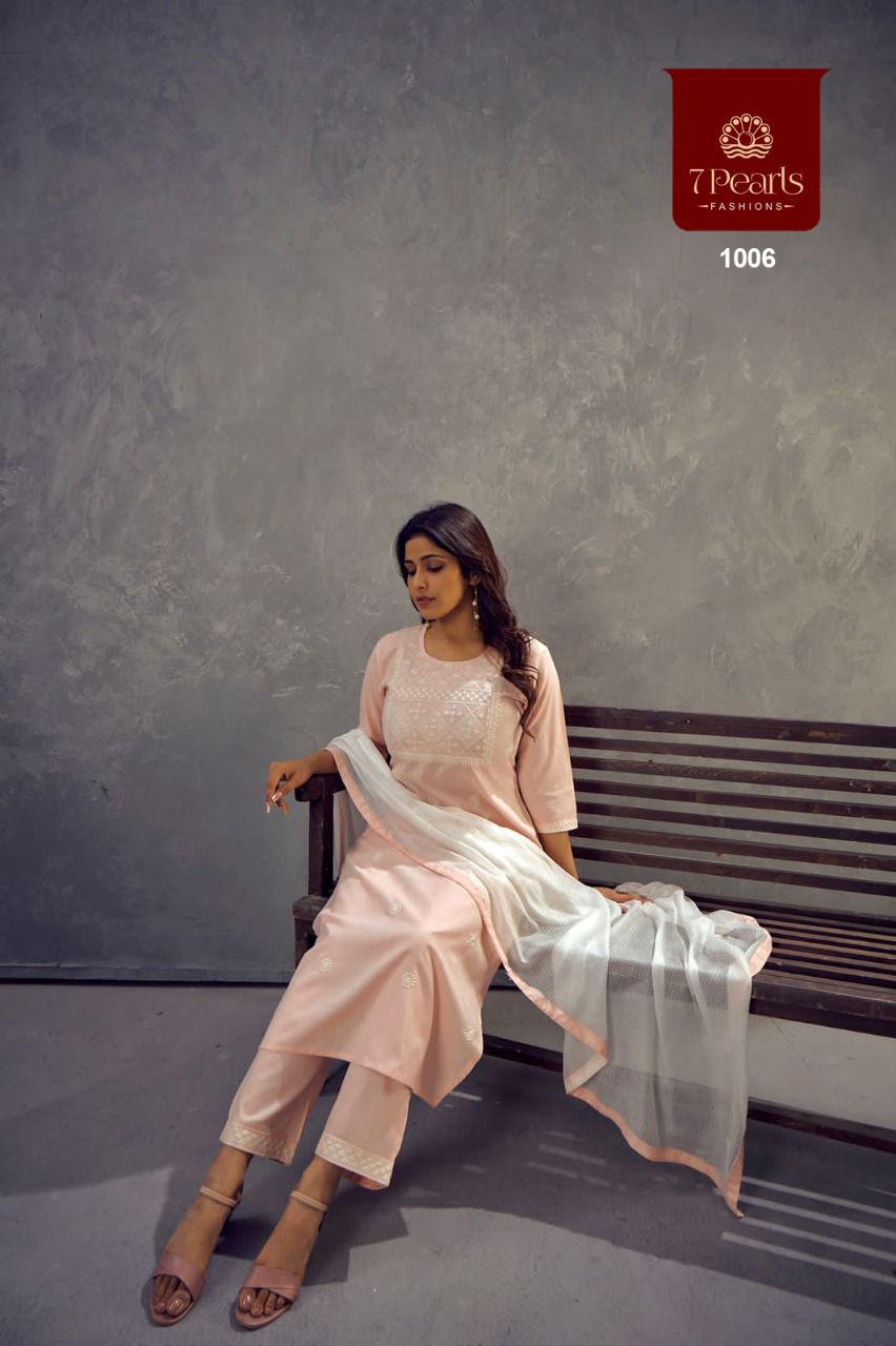 Candy Floss By 7 Pearls Designer Kurti Pant With Dupatta Wholesaler Supplier From Surat