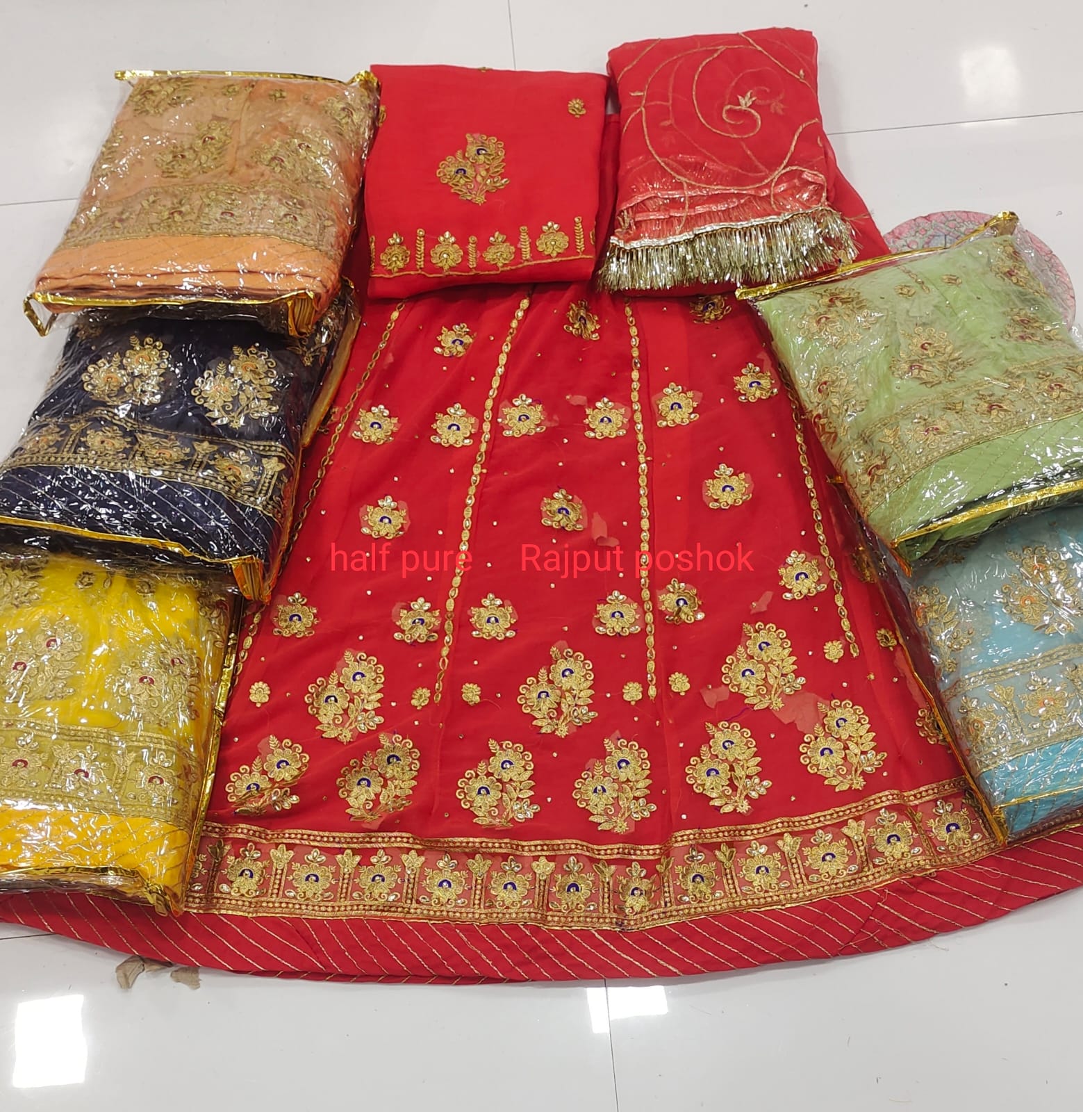 Party Wear New Look Rajputi Poshak Single And Set Available Wholesaler Supplier From Surat