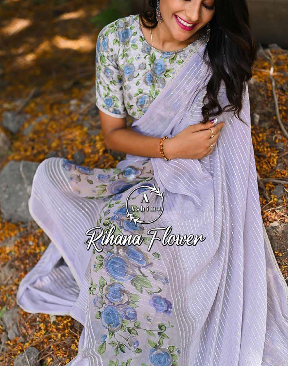 Rihana Flower By Ashima Saree Single And Set Stockiest And Supplier From Surat