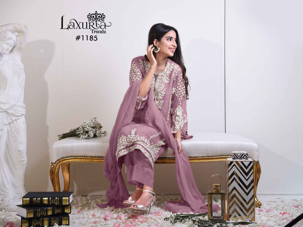 Laxuria Trendz D No 1185 Kurti Pant With Dupatta Wholesaler Supplier From Surat