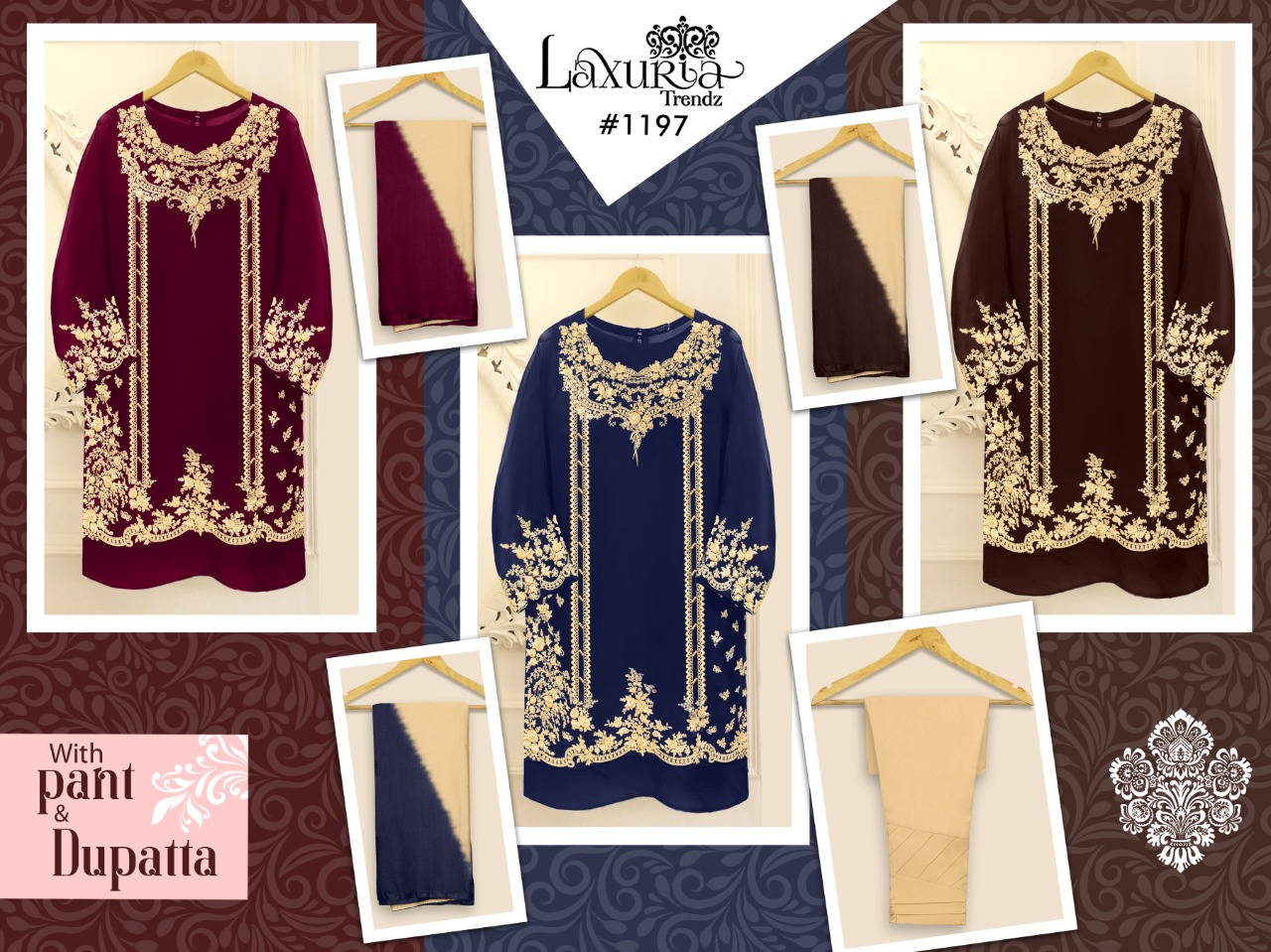 Laxuria Trendz D No 1197 Designer Pakistani Collection Manufacturer Traders And Dealer From India