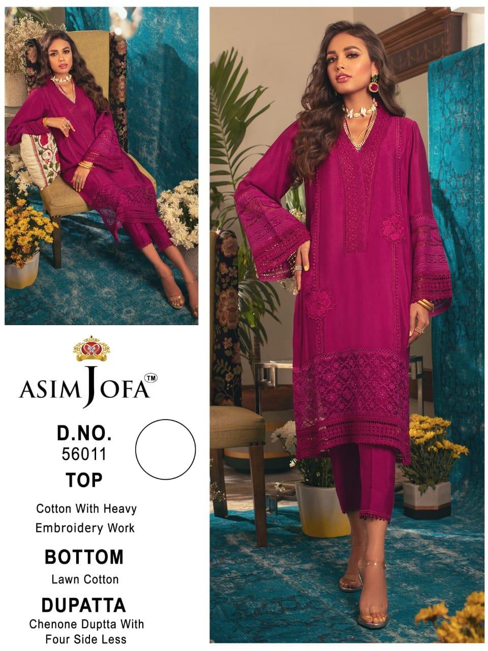 Asim Jofa D No 56011  Single And Set Stockiest And Supplier From Surat