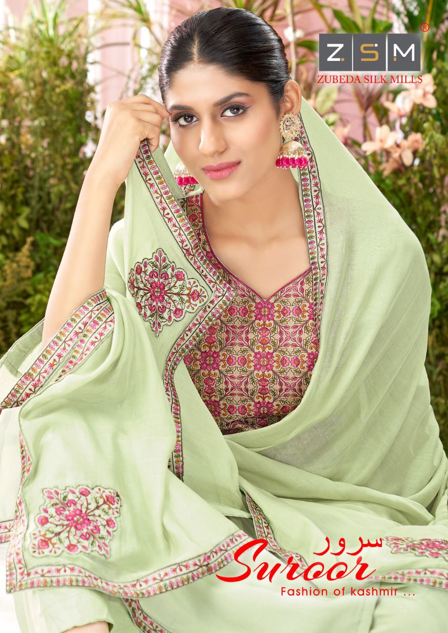 Suroor By Zubeda Silk Mills Designer Cotton Silk Suit Wholesaler Surat