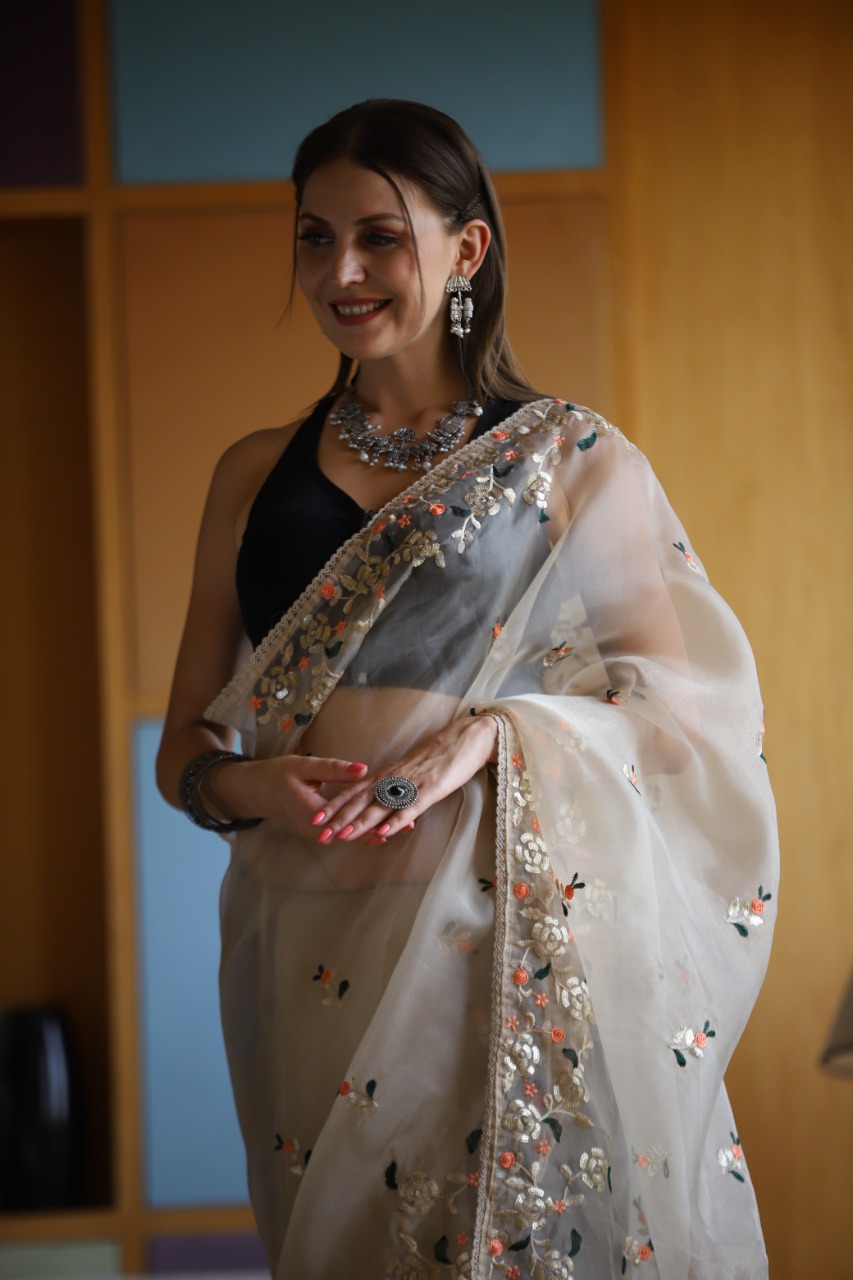 Avantika By Vtg Pure Organza Saree Single And Set Stockiest And Supplier From Surat