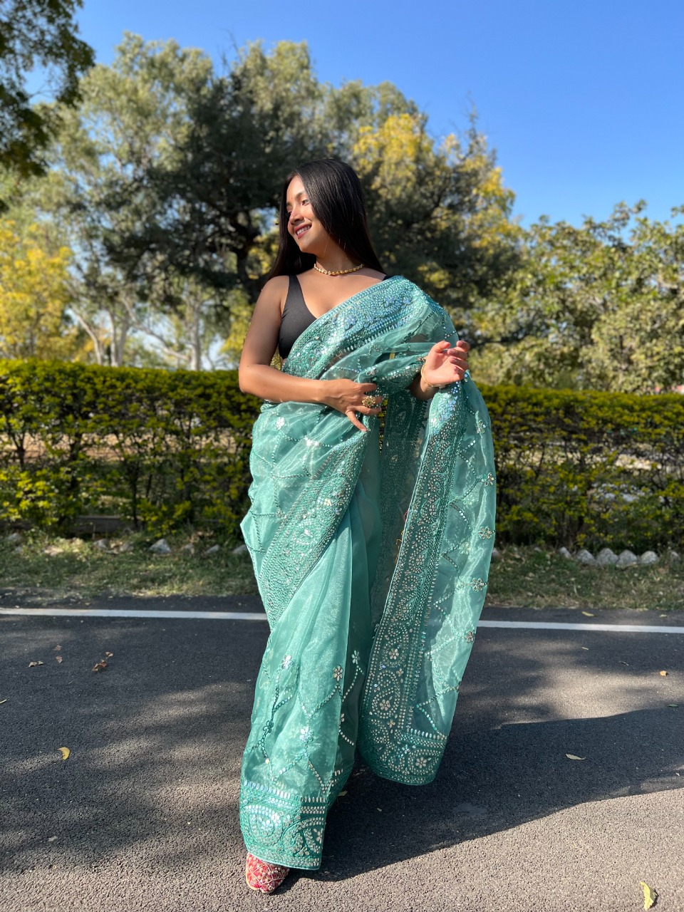 Naina By Vtg Pure Organza Designer Saree Single Avilable Wholesaler Supplier From Surat