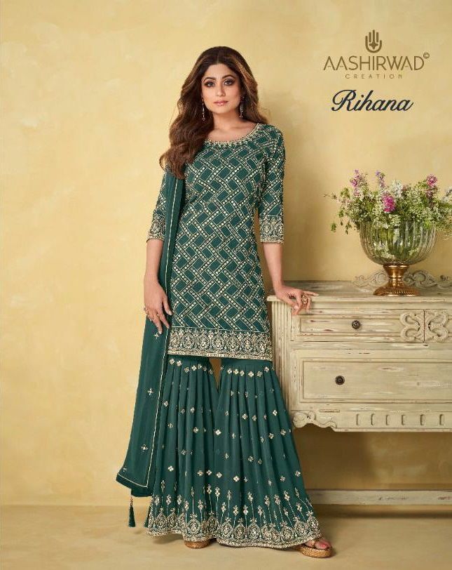 Rihana Series  9171 To 9174 By Aashirwad Creation Designer Suit Single And Set Stockiest And Supplie...