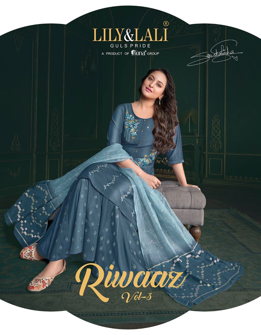 Riwaaz Vol 3 By Lily And Lali Exclusive Sonakshi Sinha Collection Dealer And Exporter Surat Gujarat
