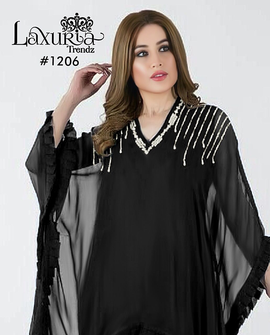 Laxuria Trendz D No 1206 New Kaftan Style Top Bottom With Dupatta Pakistani Collection Wholesaler Su...