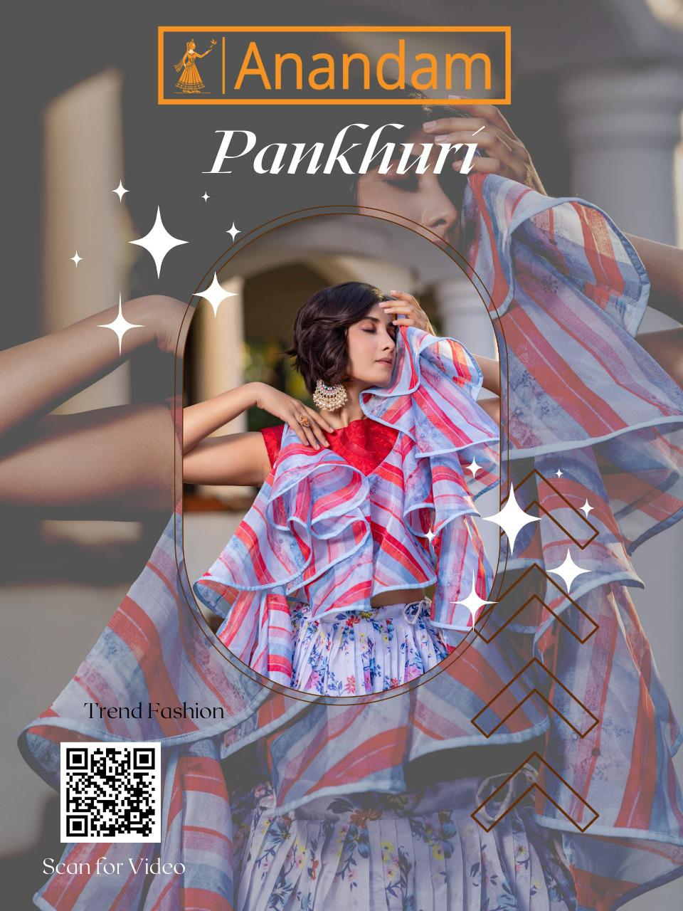 Pankhuri Series 2408 To 2411 By Anandam Designer Lehanga Choli With Fancy Dupatta Single Available W...