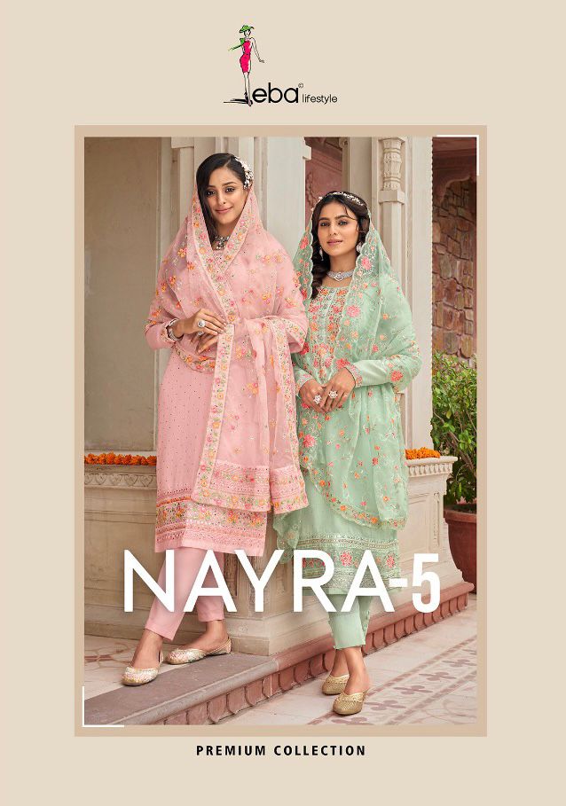 Nyra Vol 5 By Eba Lifestyle Designer Suits Single Available Wholesaler Supplier From Surat