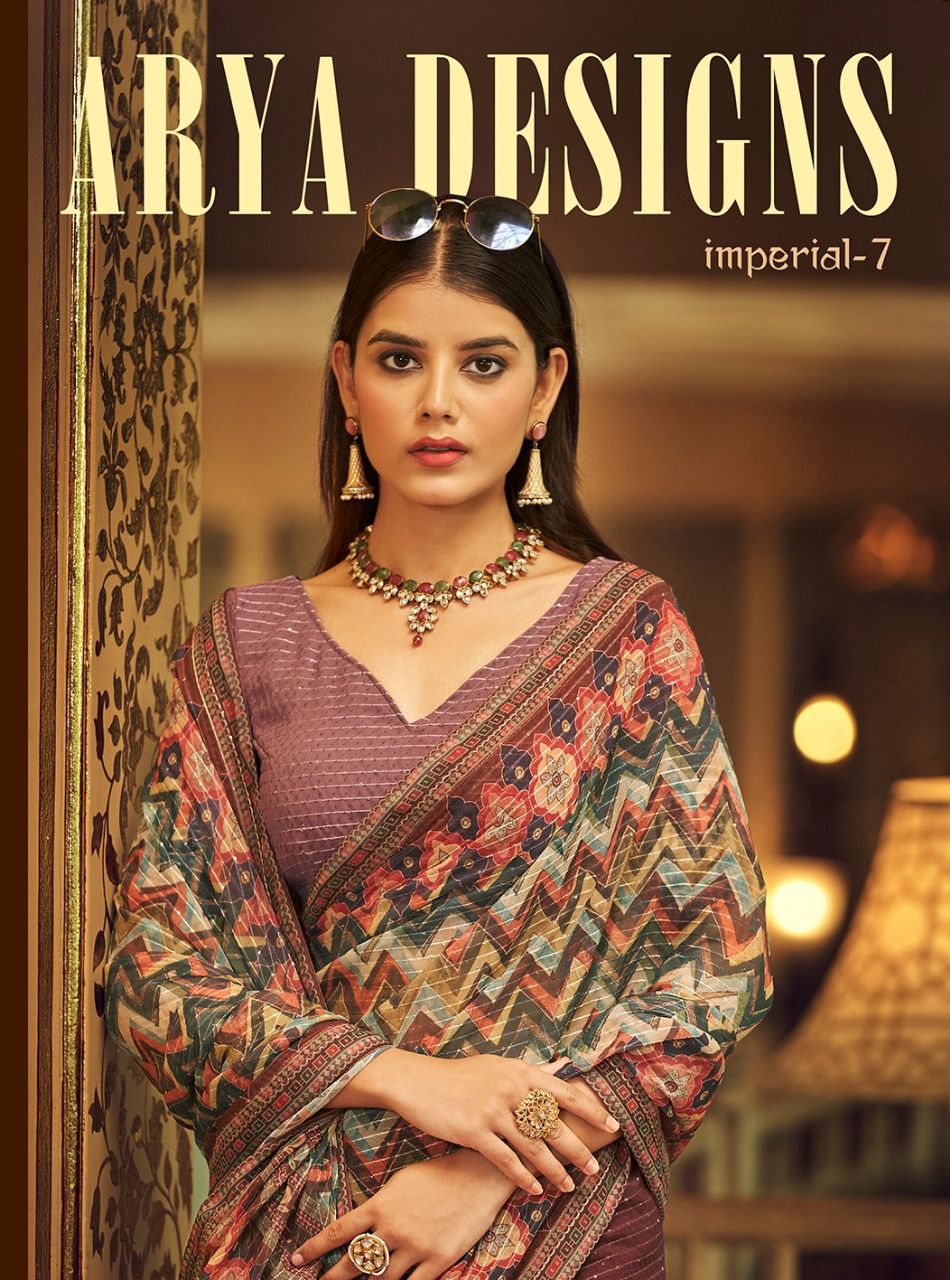 Imperial Vol 7 By Arya Designs Designer Heavy Saree Single And Set Stockiest And Supplier From Surat
