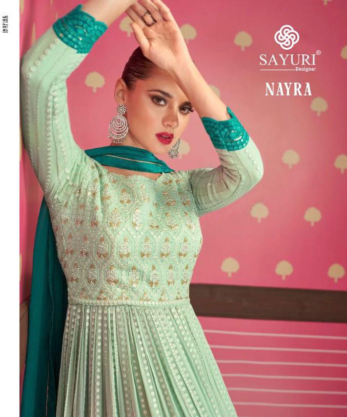 Nayra By Sayuri Designer Georgette Plazo Suit Free Size  Manufacturer Traders And Dealer From India