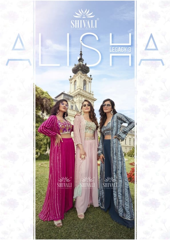 Alisha Legacy Vol 3 By Shivali Designer Crop Top Set To Set Wholesaler Supplier From Surat