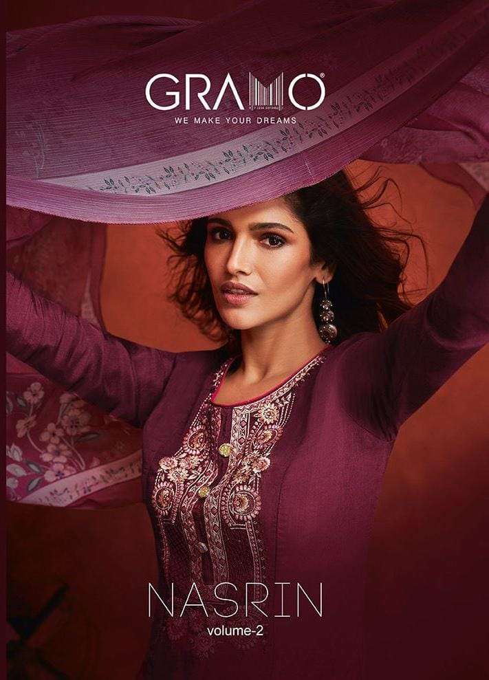 Nasrin Vol 2 By Gramo Designer Suits Wholesale Suppliers And Dealer From India