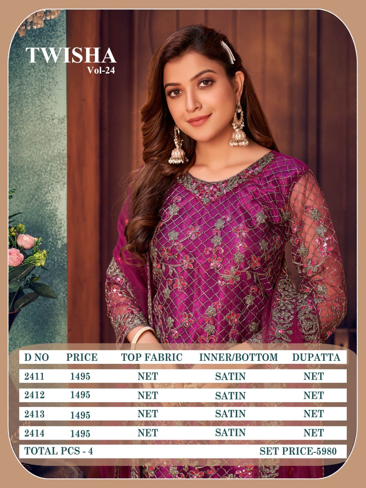 Twisha Vol 24 Heavy Net Designer Suits Single And Set Stockiest And Supplier From Surat