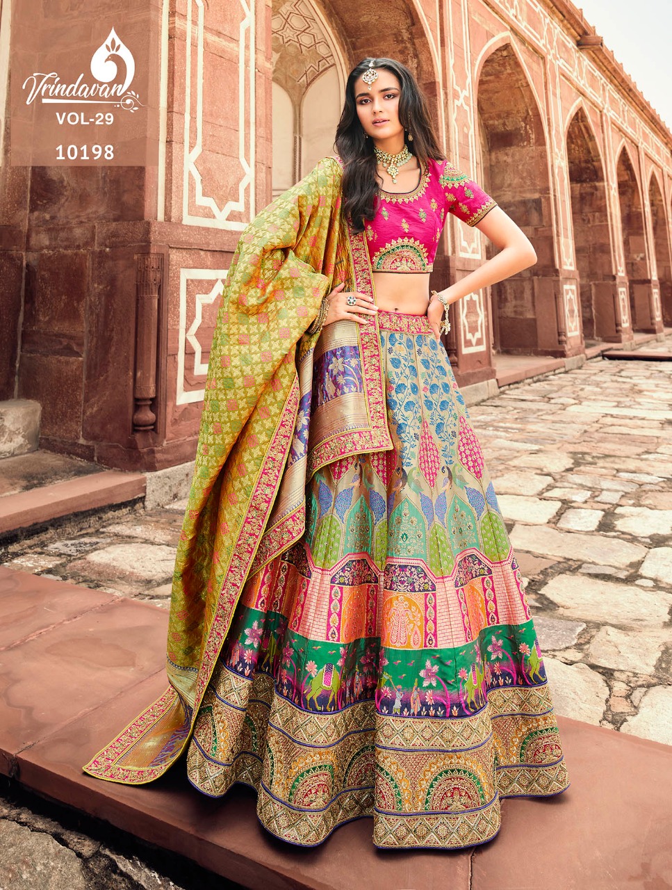 New Royal Vrindavan Vol 29 Series 10196 To 10204 Lehenga Choli Singles Available Full Set Available ...